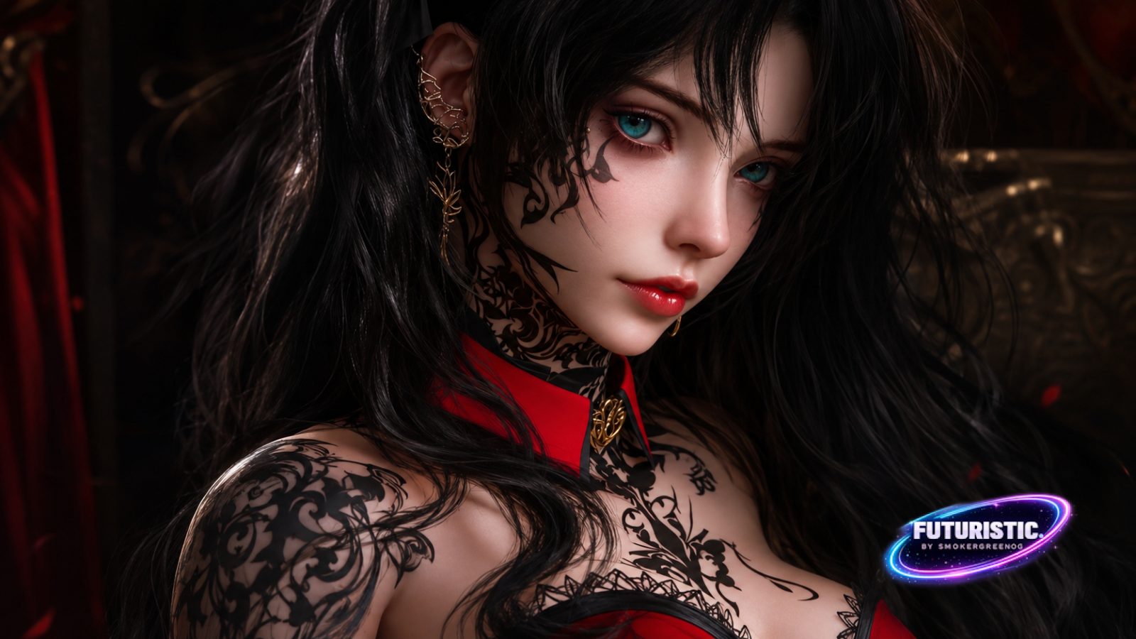 Red Lit Wallpaper #159 AI wallpaper by SmokerGreenOG