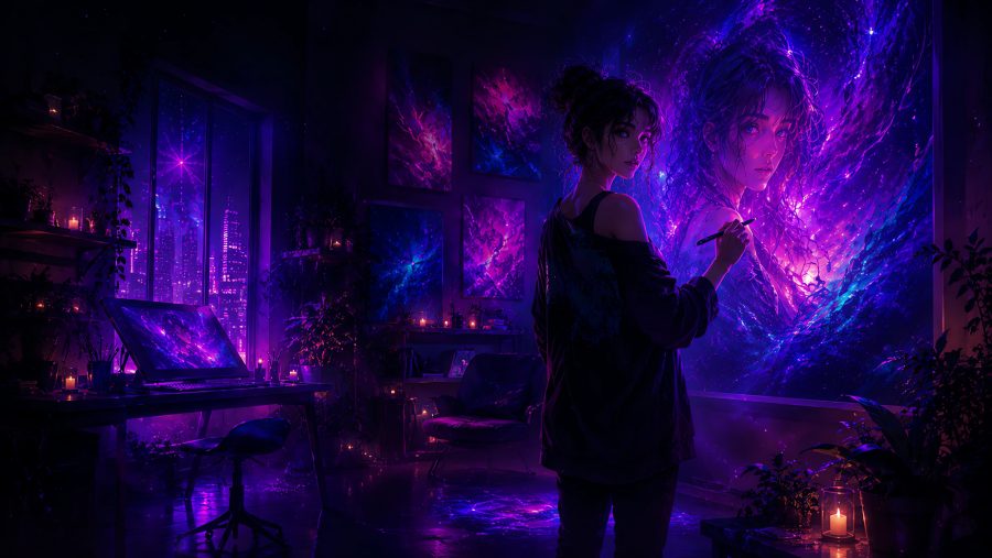 Neon Art AI wallpaper by SmokerGreenOG